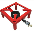 FORNELLONE FORNELLO A GAS 4 PIEDI 30x30CM - BRUCIATORE IN GHISA + UGELLO METANO ROSSO