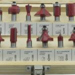 SET FRESE FRESA PUNTE PANTOGRAFO VERTICALE LEGNO BORDATRICE 8 MM 12 pz LARGHE