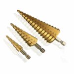 KIT 3 PZ FRESE PUNTE CONICHE GRADINO 4-32mm SCALINO CONICA FRESA ALLARGAFORI 857