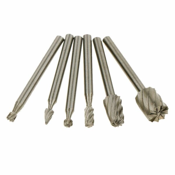 KIT FRESE 6 PZ DREMEL DRIMEL MINI TRAPANO 3 MM HSS METALLO ACCIAIO ALTA VELOCITA