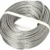FUNE COMMERCIALE CAVO CORDA ACCIAIO ZINCATO 72 FILI 25 MT 5MM 750KG PARANCO 103