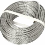 FUNE COMMERCIALE CAVO CORDA ACCIAIO ZINCATO 72 FILI 10 MT 6MM 1200KG PARANCO 127