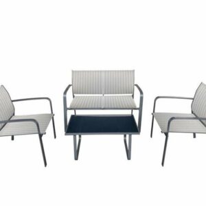 SET 4 PZ SALOTTO SALOTTINO DA GIARDINO ESTERNO DIVANETTO POLTRONE TAVOLINO BAR 161