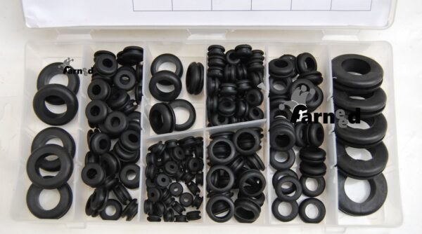 ASSORTIMENTO 180 GOMMINI FORATI PASSACAVO DA INCASSO PER CABLAGGIO 620 C