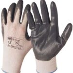 12 PAIA DI GUANTI DA LAVORO SPALMATI NYLON / NITRILE MISURA 9 guanto coppia