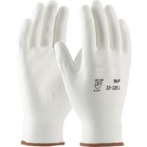 12 PAIA DI GUANTI GUANTO DA LAVORO SPALMATI NYLON POLIURETANO MISURA 10 BIANCHI 867