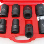 SET 8 BUSSOLE 3/4" ESAGONALI A IMPATTO 21 - 41 MM PER PISTOLA AVVITATORE GRANDI