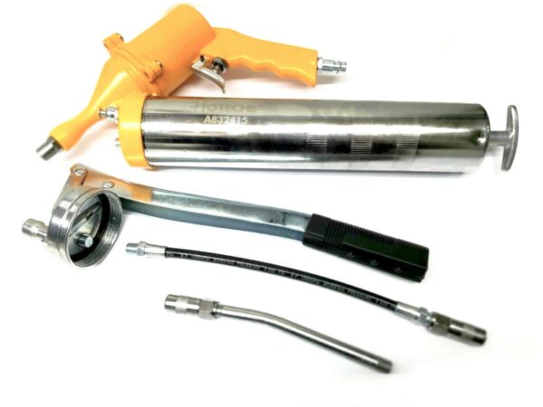 INGRASSATORE PNEUMATICO ARIA MANUALE POMPA PISTOLA GRASSO TUBO 400 CC 816