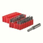 INSERTI 33 PZ MINI PUNTE PUNTA TRAPANO AVVITATORE CACCIAVITE TORX PIATTO 25MM