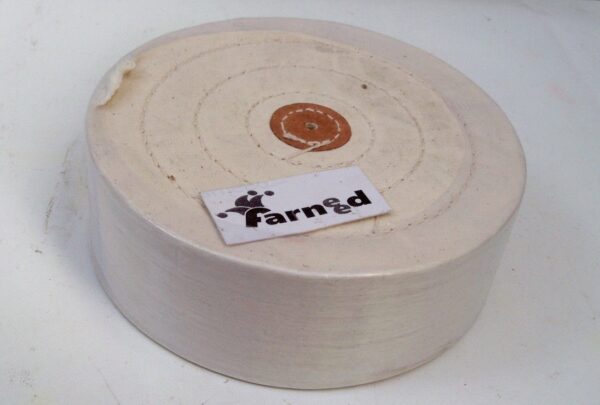KIT 5 PZ DISCHI DISCO RUOTA COTONE CUCITO MOLA LUCIDATURA 175 MM 7"X50 MM