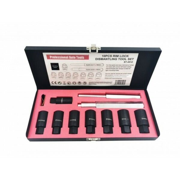 KIT BUSSOLE CONICHE SMONTAGGIO CERCHI IN LEGA BULLONI ANTIFURTO 10PZ BUSSOLA 480
