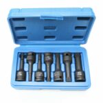 SET CHIAVI BUSSOLA IMPATTO 3/8 XZN 80MM M5 - M12 AVVITATORE CASSETTA 7 PZ