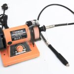 MOLA 120W DA BANCO PIETRA 75MM SPAZZOLA PROLUNGA FLESSIBILE DRIMEL MOLETTA 448