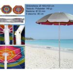 OMBRELLONE MARE SPIAGGIA VACANZE PISCINA TELO PARASOLE SOLE Ø 160 PICCHETTO 009