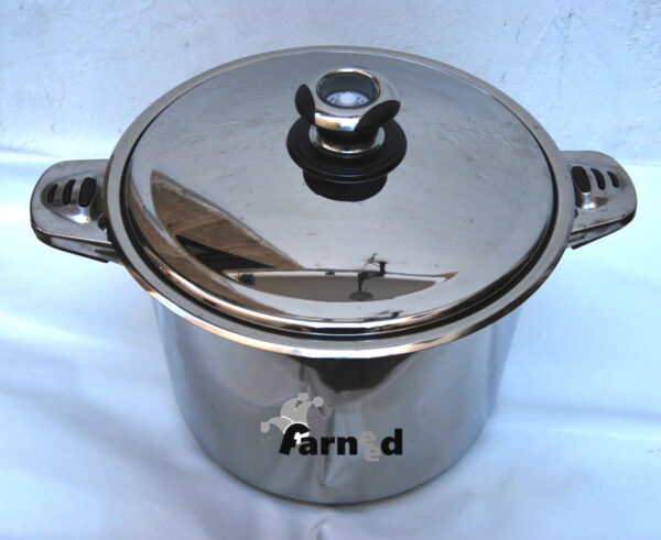 PENTOLA CUCINA CASA ACCIAIO INOX TEGAME TEMPERATURA COPERCHIO BAVARIA 28 CM 681