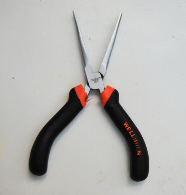 MINI PINZA LUNGA LISCIA BECCHI MINUTERIA MODELLARE 115 MM ACCIAIO ERGONOMICA 342