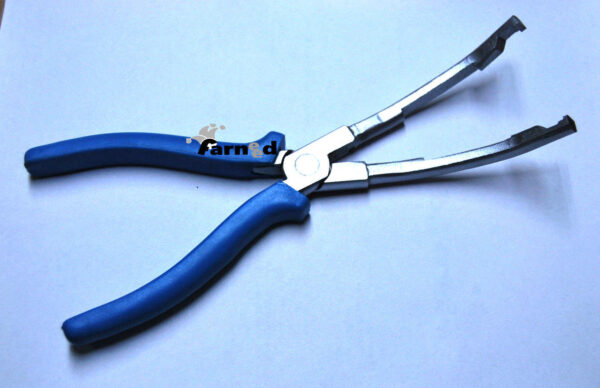 PINZA CURVA BECCHI LUNGHI CAPPUCCI CANDELE CANDELETTE AUTO OFFICINA 235 MM