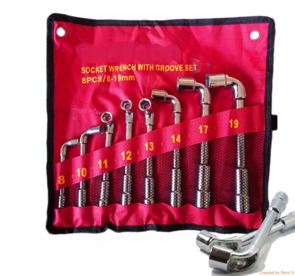 SET CHIAVI CHIAVE A PIPA 8 PEZZI IN ACCIAIO 8-19mm ASTUCCIO 398XI