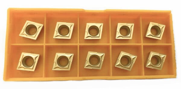 10 PLACCHETTE INSERTO UTENSILI TORNIO INSERTI A ROMBO LATO 9MM PLACCHETTE