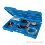 SPURGO FRENI TESTER POMPA VUOTO MANUALE TUBO ATTREZZI AUTO VACUOMETRO 115 SILV