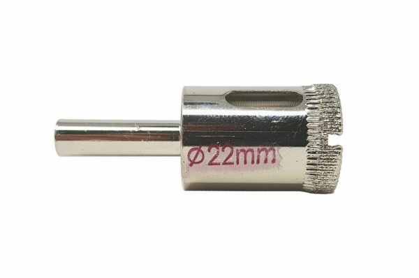 PUNTA FRESA CERAMICA DIAMANTATA FORO MARMO VETRO 22 MM TRAPANO DIAMANTE 5NZO