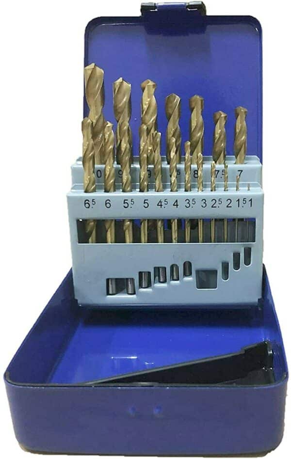 SET PUNTE 19 PZ PUNTA TRAPANO ACCIAIO ALLUMINIO TITANIO HSS FERRO 1 10 MM 338EN
