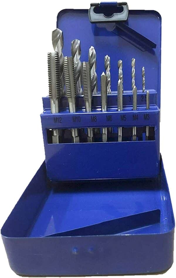 SET PUNTE TRAPANO E FILETTATURA 14 PZ M3 M12 2,5 10,2 MM PUNTA CASSETTA 482 EN