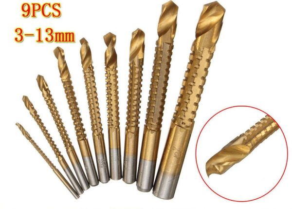 SET PUNTE ACCIAIO DA 9 TRAPANO FORARE TITANIO LEGNO FERRO FRESARE FILETTARE 407