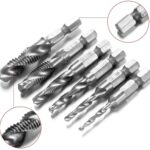 SET PUNTE TRAPANO 6PZ FILETTANTI HSS M3 M4 M5 M6 M8 M10 CODOLO ESAGONALE 1/4"