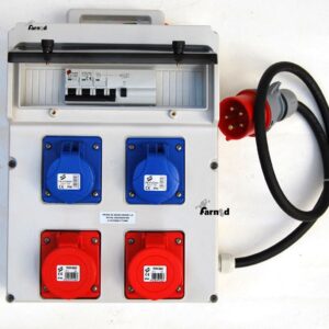 QUADRO ELETTRICO CANTIERE 4 PRESE MONOFASE TRIFASE CON CERTIFICAZIONE 16A 111