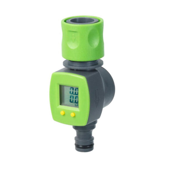 RACCORDO RAPIDO CONTALITRI CON DISPLAY CONTATORE PLASTICA GIARDINAGGIO ACQUA rb