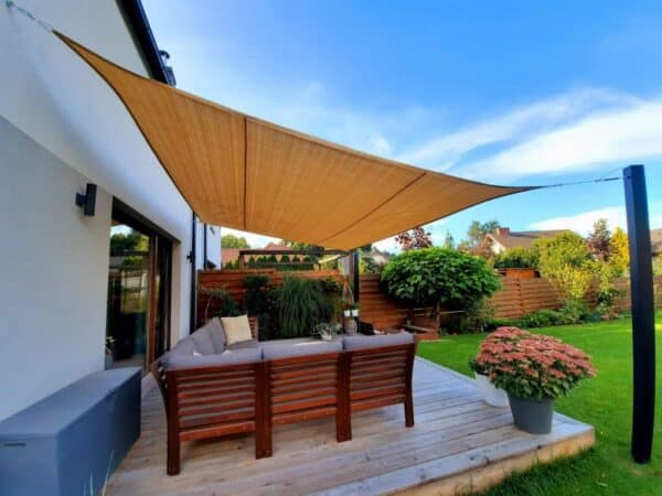 TENDA A VELA QUADRATO DA SOLE OMBREGGIANTE TELO PARASOLE GIARDINO 3x3 mt 539li