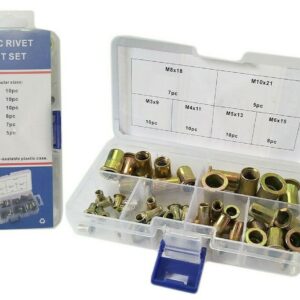 SET 50 PZ RIVETTI BORCHIE FILETTATI RIVETTATRICE IN RAME INSERTI M3 M4 M5 M6 M8 M10