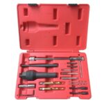 KIT RIMOZIONE RIPARAZIONE CANDELE CANDELETTE ROTTE 16 PZ PEZZI AUTO FILETTI 573