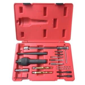 KIT RIMOZIONE RIPARAZIONE CANDELE CANDELETTE ROTTE 16 PZ PEZZI AUTO FILETTI 573