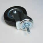 RUOTA CARRELLO GOMMA ROTANTE GIREVOLE MOBILI 4" ATTACCO PERNO FILETTATO M10X30