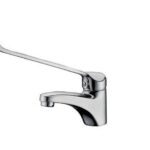 RUBINETTO MISCELATORE LAVABO COMANDO A GOMITO LEVA LUNGA CLINICA RISTORANTE R10