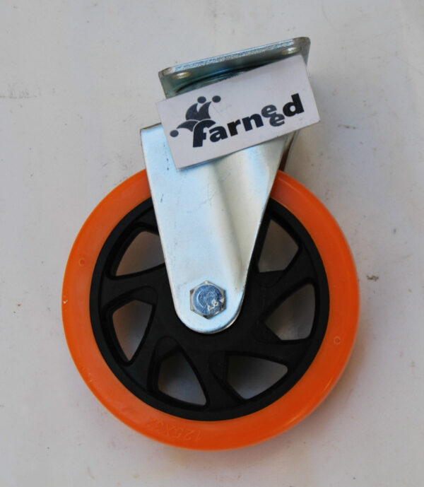 RUOTA RUOTE ROTELLE 125x32 mm 5" CARRELLO CARRELLI INDUSTRIALI GIREVOLE CUSCINETTI 374