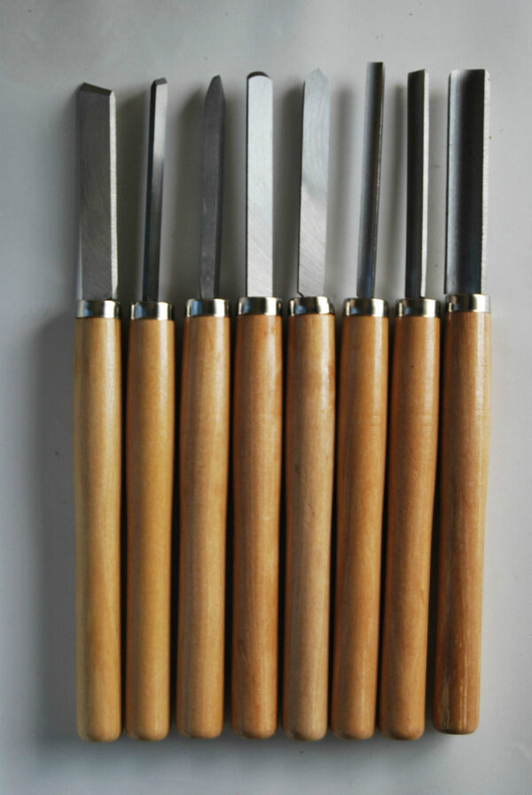 SGORBIE PER TORNIO TORNIATURA LEGNO INTAGLIO SCALPELLI UTENSILI SGORBIA 8 pz EU