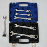 SET KIT CHIAVI COMBINATE A CRICCHETTO 6 PZ PEZZI 8 - 19 MM SNODATE SNODO WK2101