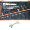 SET CHIAVI A FORCHETTA FISSE SOTTILI 8 32 MM PIATTE 10 PZ MECCANICO FODERO 468
