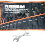 SET CHIAVI A FORCHETTA FISSE SOTTILI 8 32 MM PIATTE 10 PZ MECCANICO FODERO 468