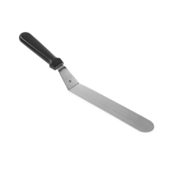 SPATOLA COLTELLO CREMA TORTA DOLCI CAKE LISCIA ACCIAIO INOX LAMA 30 CM CURVA