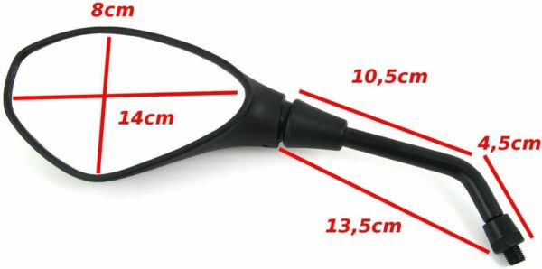 COPPIA SPECCHIETTI RETROVISORI SCOOTER BMW GS REGOLABILE NERO DX SX CUSTOM 329