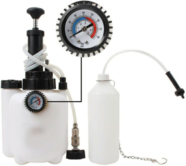 KIT SPURGO FRENI POMPA FRIZIONE PER AUTO MOTO VEICOLI 3 LITRI 2 bar 30 psi BIA