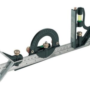 SET SQUADRE SQUADRA COMBINATE CON LIVELLA METRICA LAMA ACCIAIO 300 MM 849 SILV