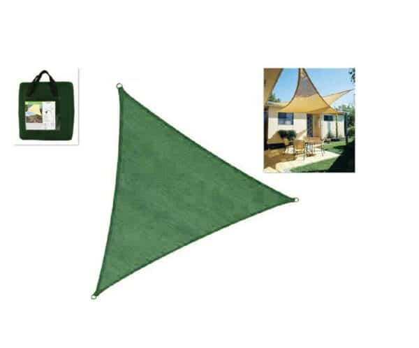 TENDA A VELA TRIANGOLARE DA SOLE OMBREGGIANTE TELO PARASOLE GIARDINO 3 mt 360