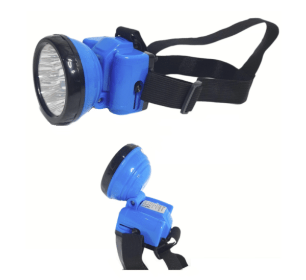 TORCIA FRONTALE LAMPADA 9 LED RICARICABILE CAMPEGGIO PESCA LUCE EMERGENZA 487