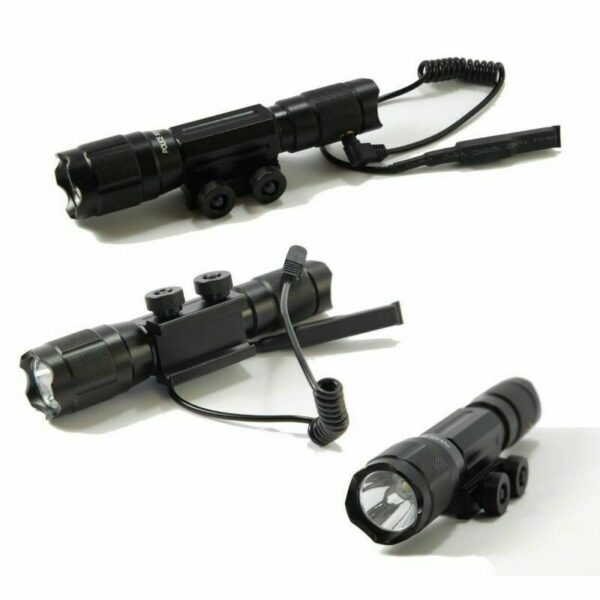 TORCIA LED CREE 5000LM SLITTA CANNA FUCILE PULSANTE REMOTO RICARICABILE DT-2006