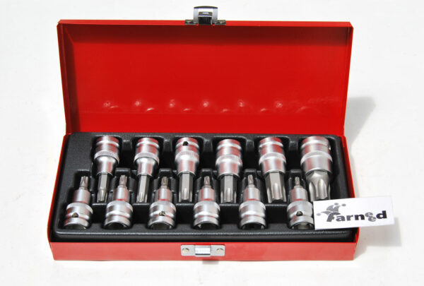 SERIE KIT BUSSOLE BUSSOLA BUSSOLOTTI TORX MASCHIO IMPATTO GRANDI 13 PZ T20-T80 359 OX